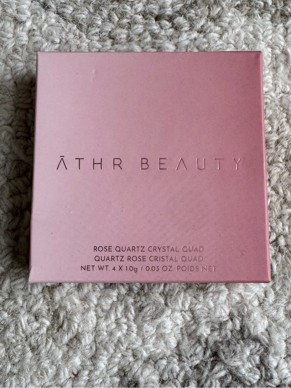 ĀTHR Beauty Rose Quartz Crystal Quad Eyeshadow Palette